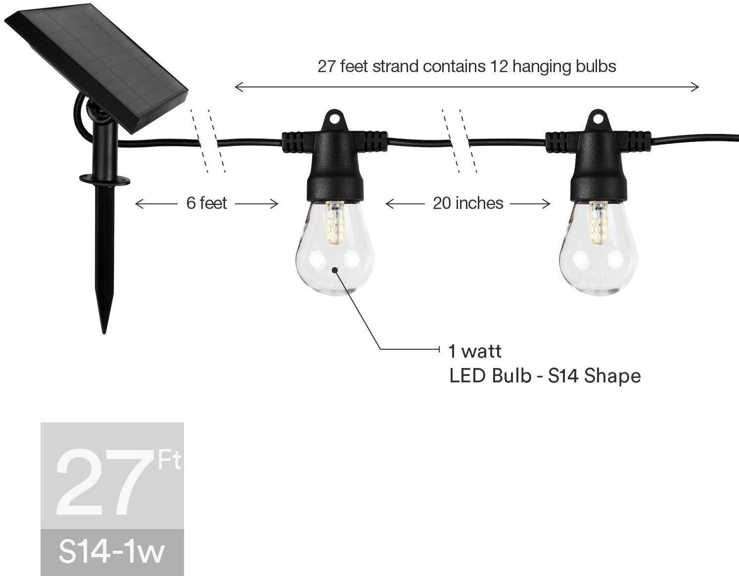 Waterproof LED Outdoor Solar String Lights