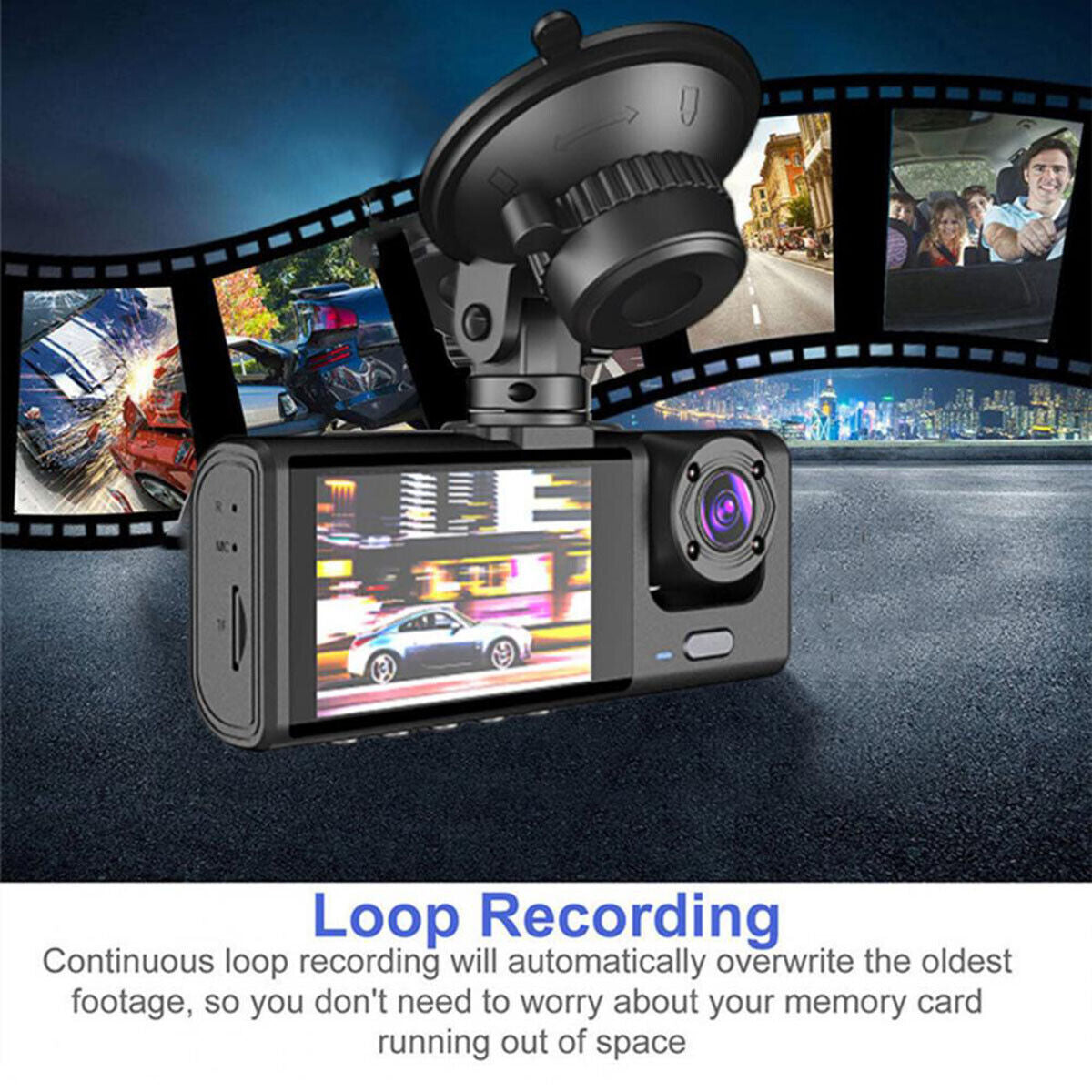 Car Dash Cam Recorder G Sensor DVR Front And Rear Camera Video