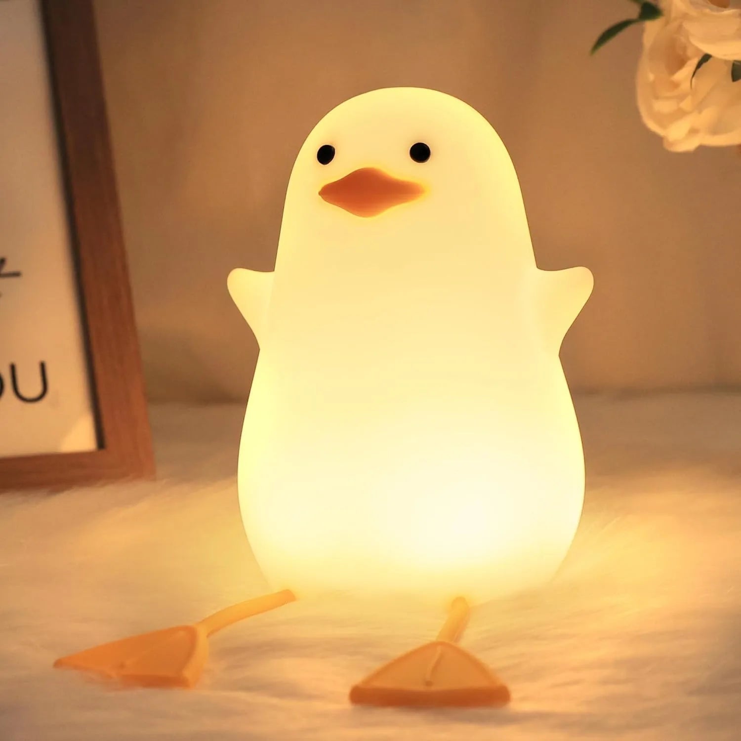 Duck Silicone Night Light – USB Charging, Fun Desktop Decor for Kids