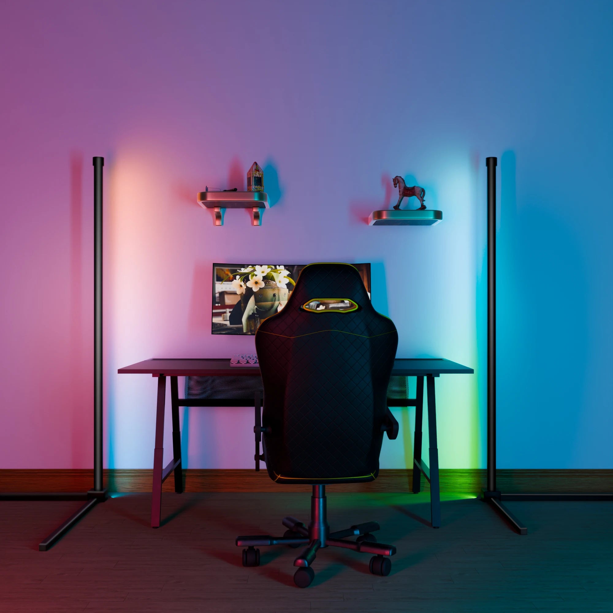 Smart RGB Floor Lamp – 16M Color, Music Sync, App & Remote Control