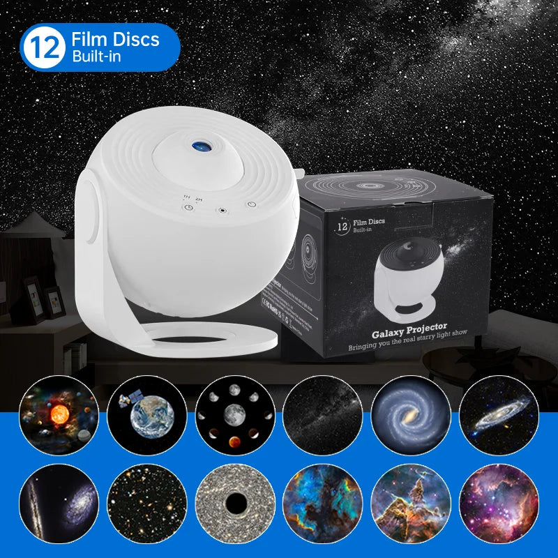 Galaxy Projector Night Light – 360° Rotating Starry Sky Lamp for Kids & Gifts