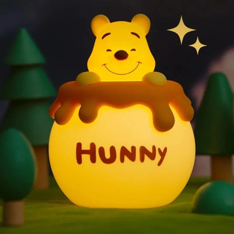 Winnie The Pooh Night Light – Soft Silicone, Eye Protection, Kids Gift