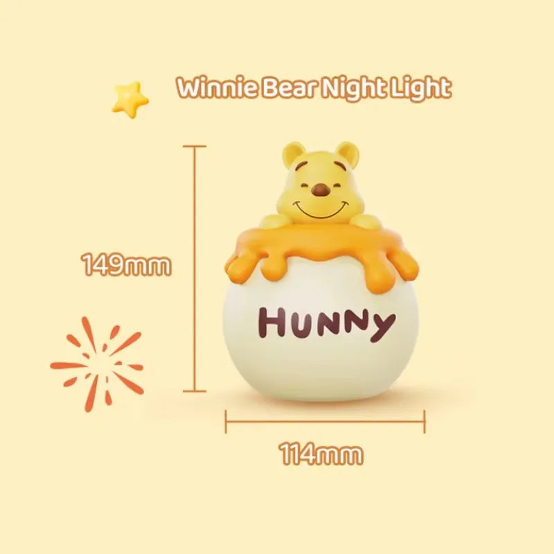 Winnie The Pooh Night Light – Soft Silicone, Eye Protection, Kids Gift