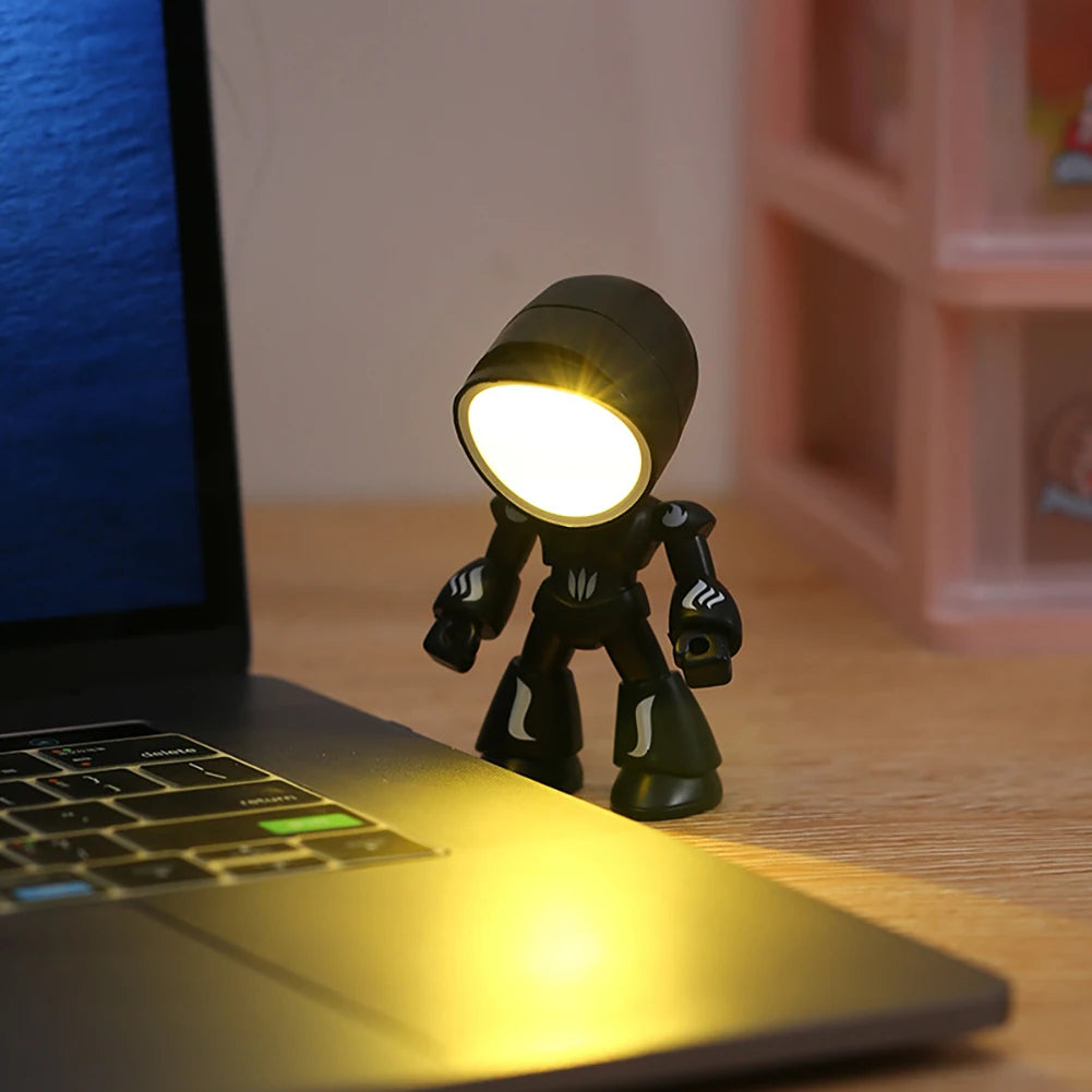 Mini LED Cartoon Hero Police Night Light – Desk Lamp for Kids, Holiday Gift