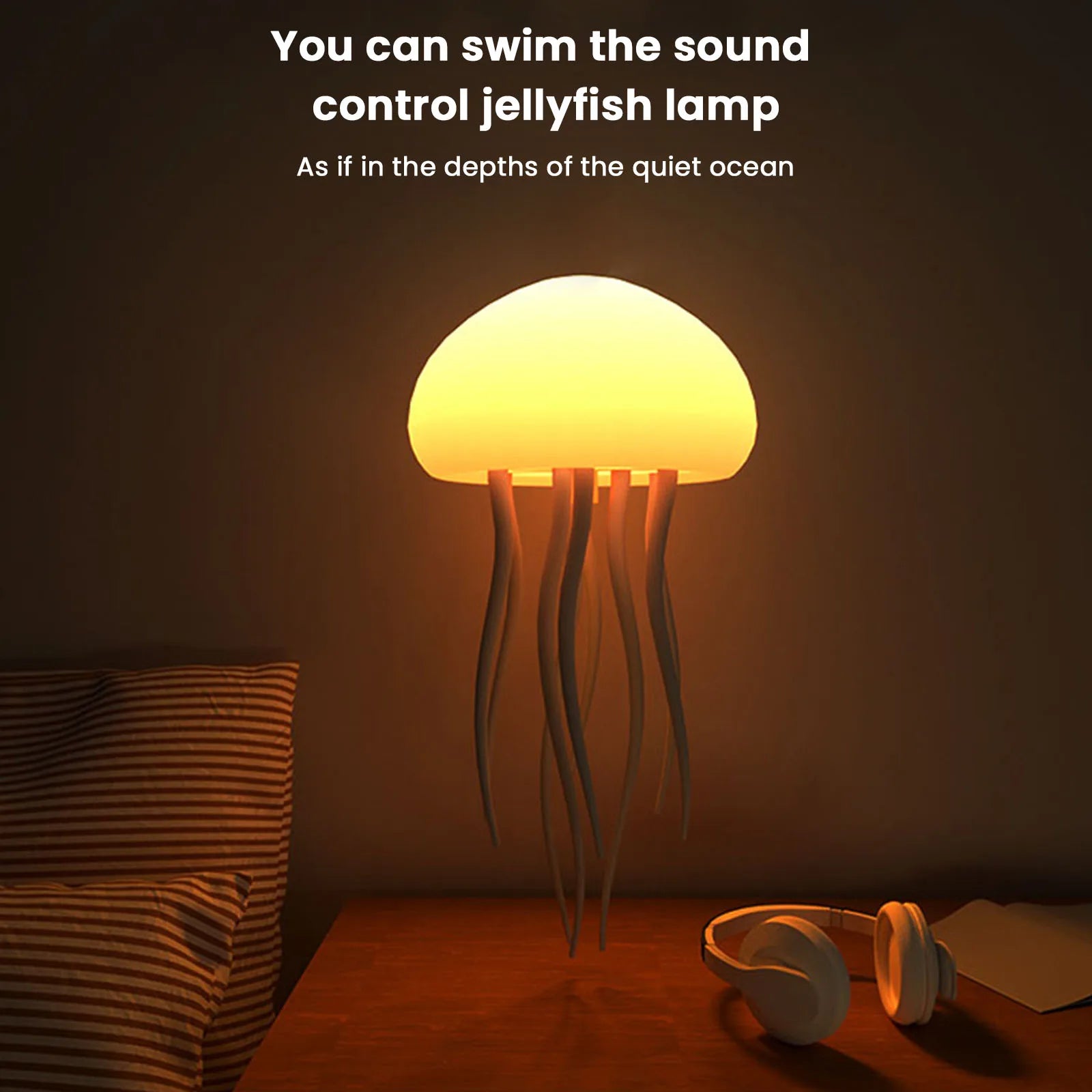 Jellyfish Atmosphere Light – Full-Color Gradient, Rotating Tentacles, 2 Modes