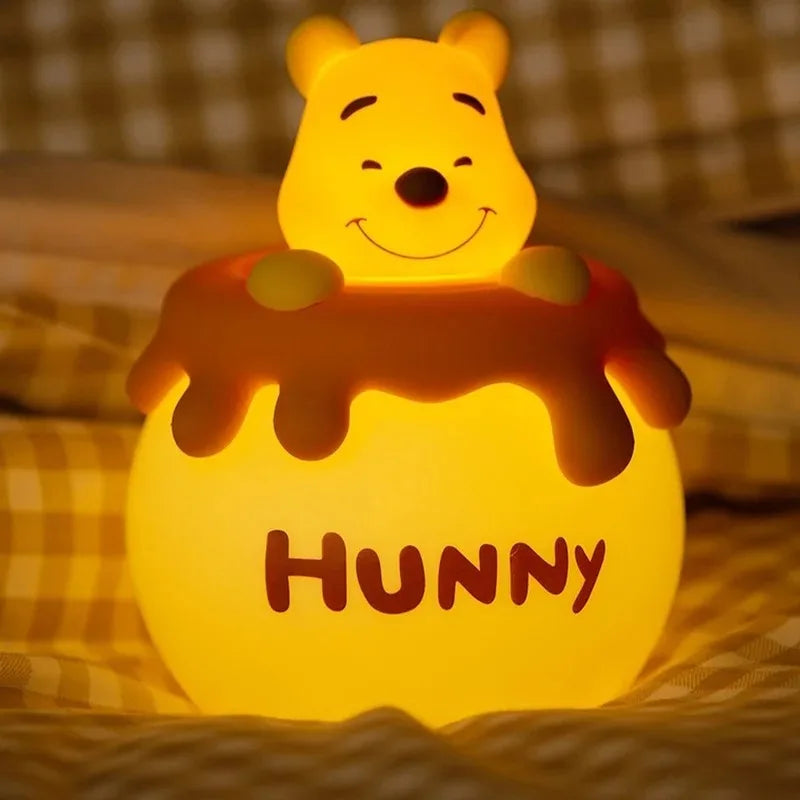 Winnie The Pooh Night Light – Soft Silicone, Eye Protection, Kids Gift