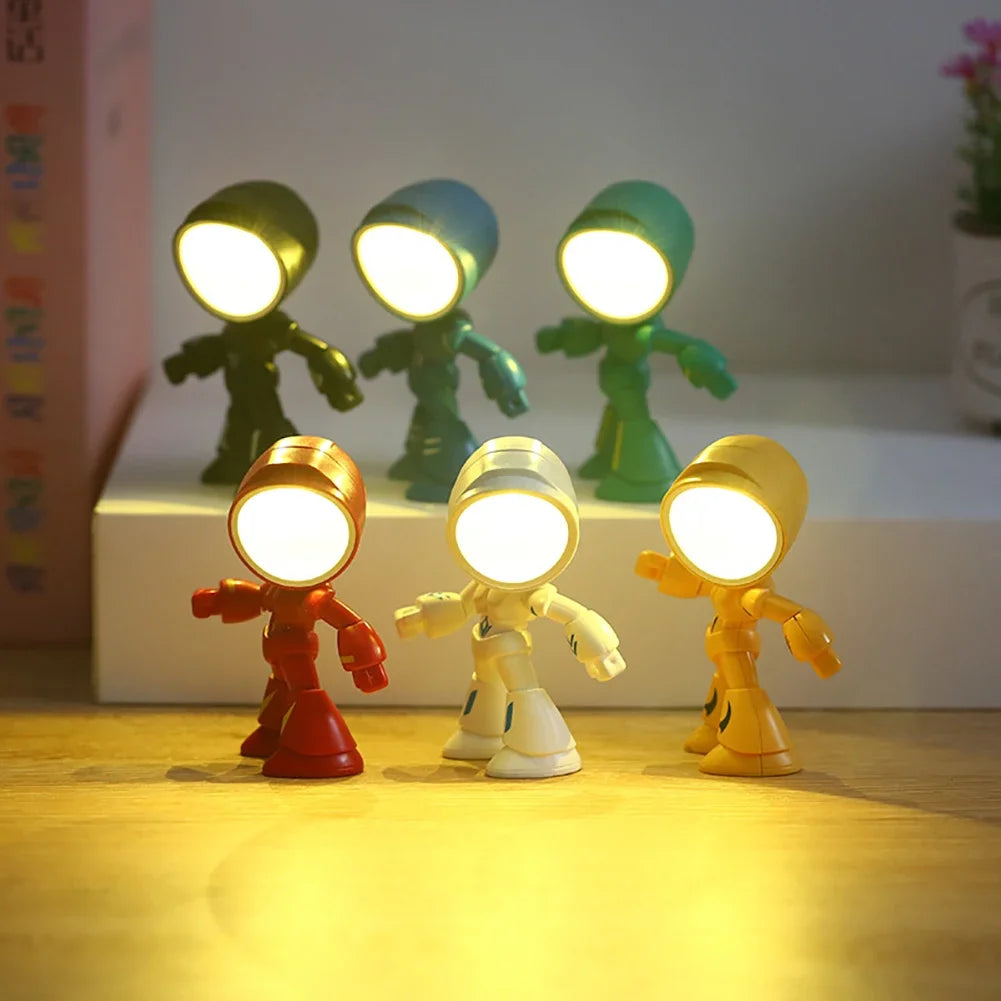 Mini LED Cartoon Hero Police Night Light – Desk Lamp for Kids, Holiday Gift