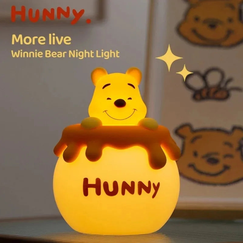 Winnie The Pooh Night Light – Soft Silicone, Eye Protection, Kids Gift