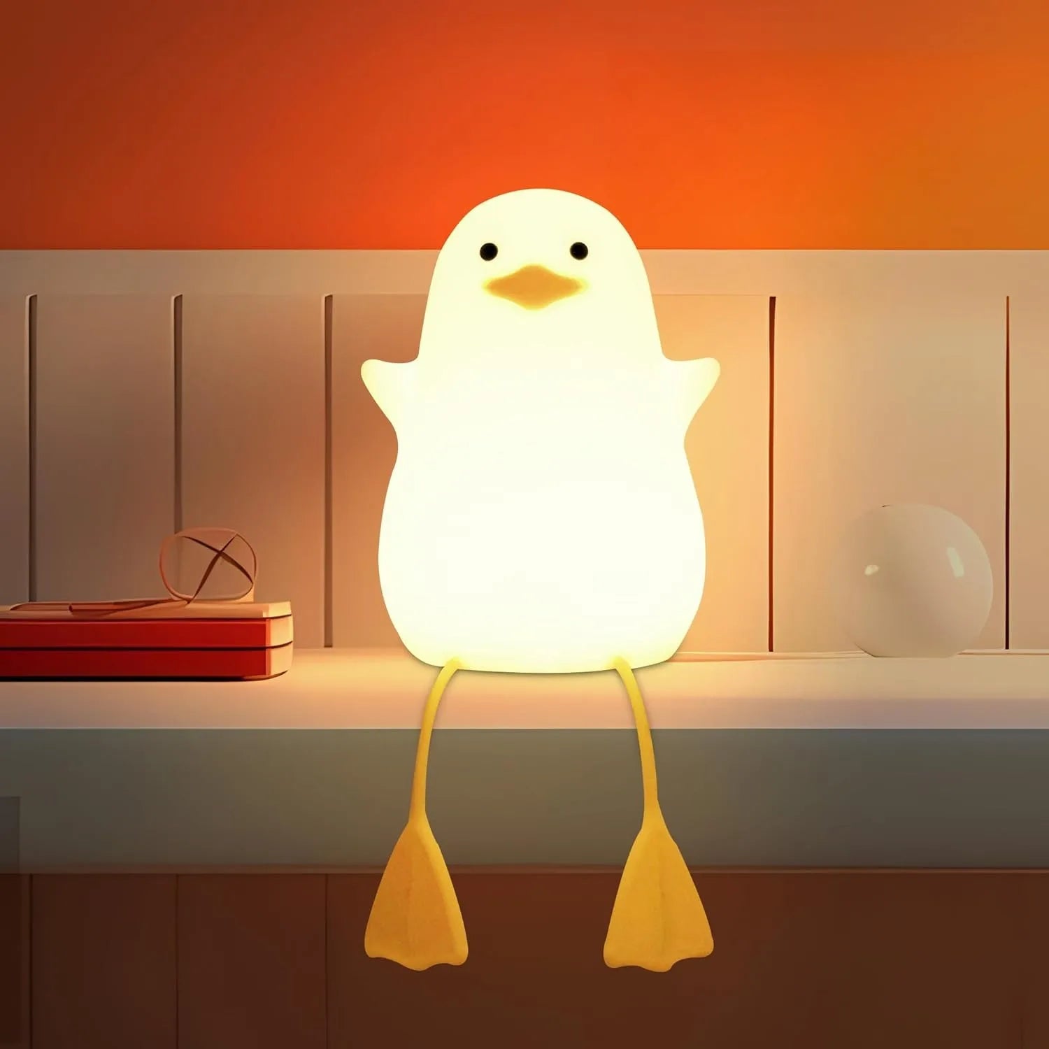 Duck Silicone Night Light – USB Charging, Fun Desktop Decor for Kids