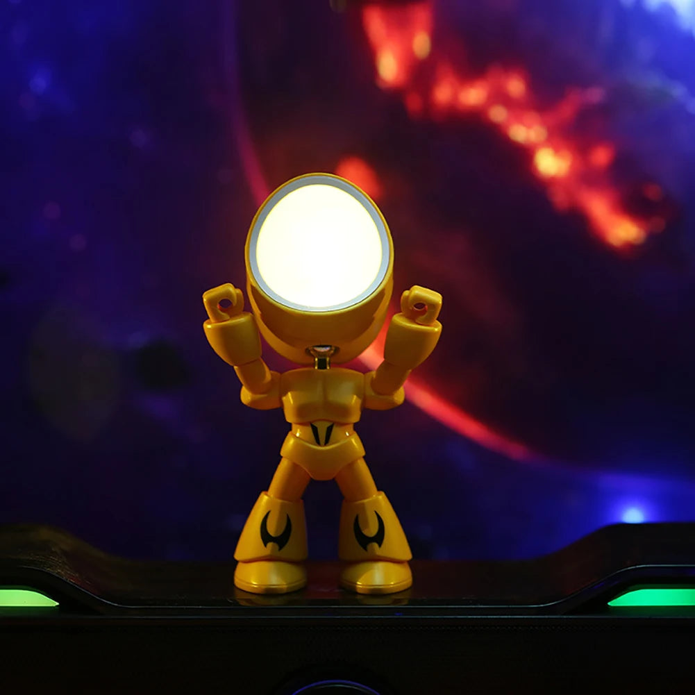 Mini LED Cartoon Hero Police Night Light – Desk Lamp for Kids, Holiday Gift