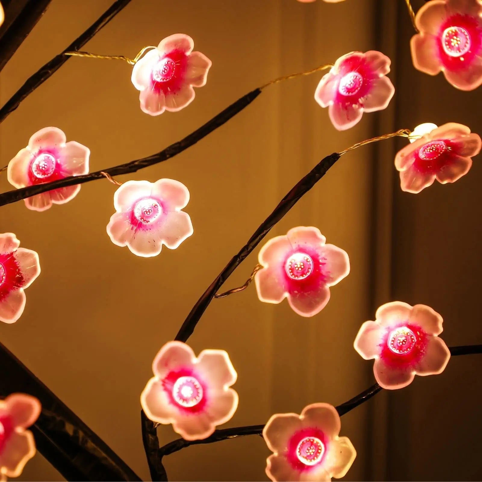 Table Tree Night Light – USB/Battery Powered, Cherry Blossom LED Lamp