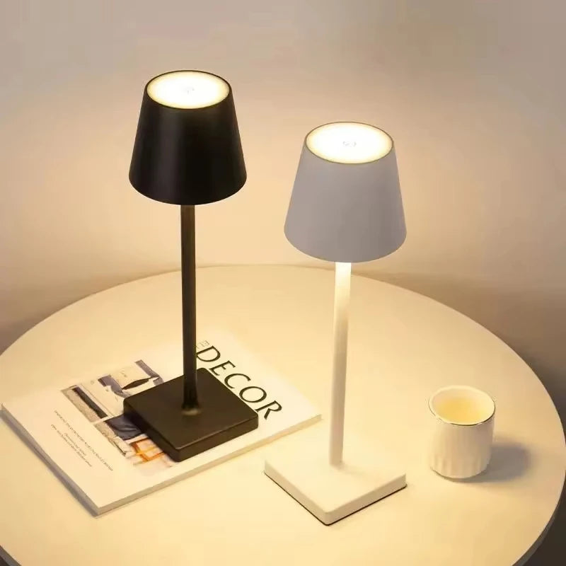 Rechargeable LED Table Lamp – Touch, 3 Dimmable Levels, Ambient Lighting