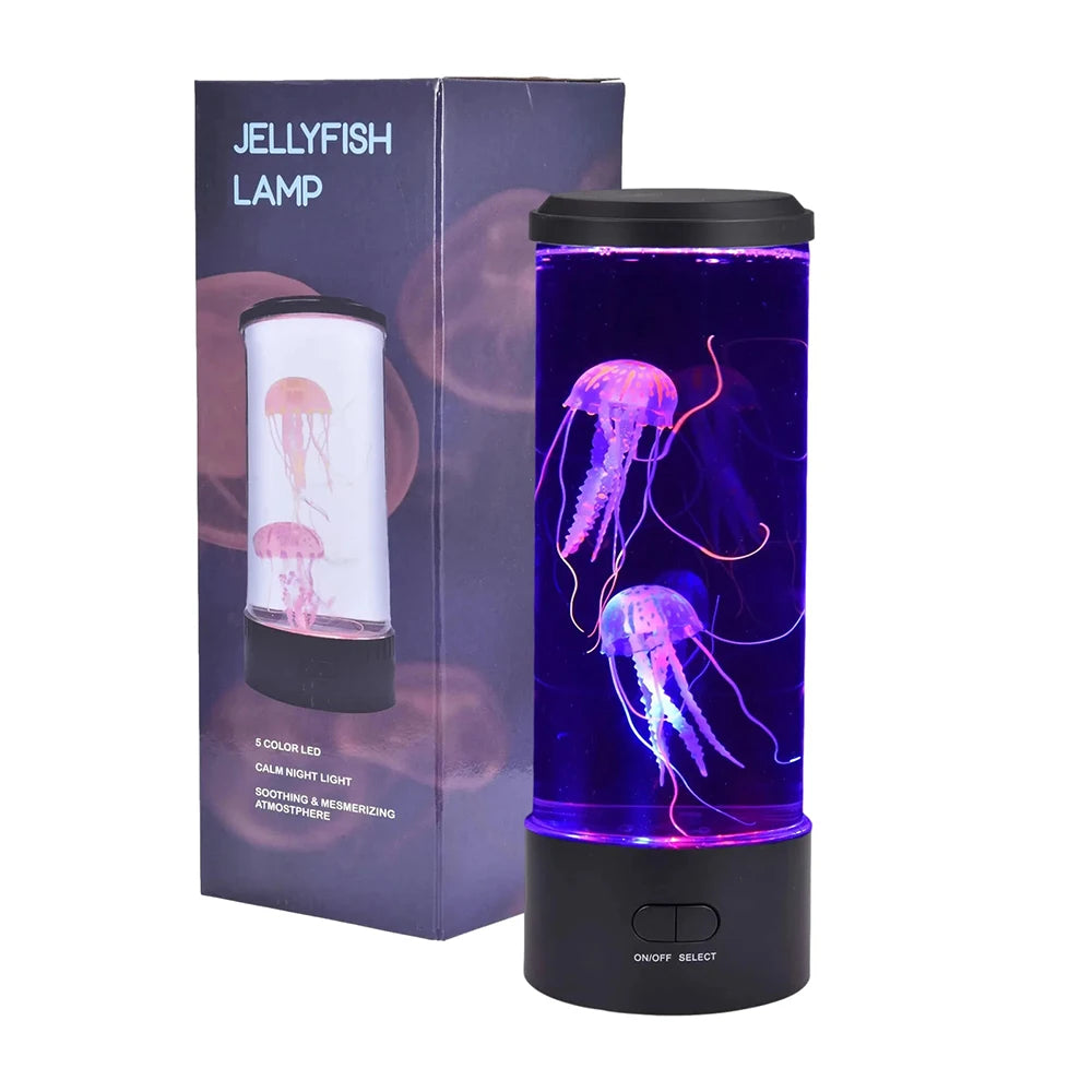 Color Changing Jellyfish Lamp – USB/Battery Powered, Kids Night Light