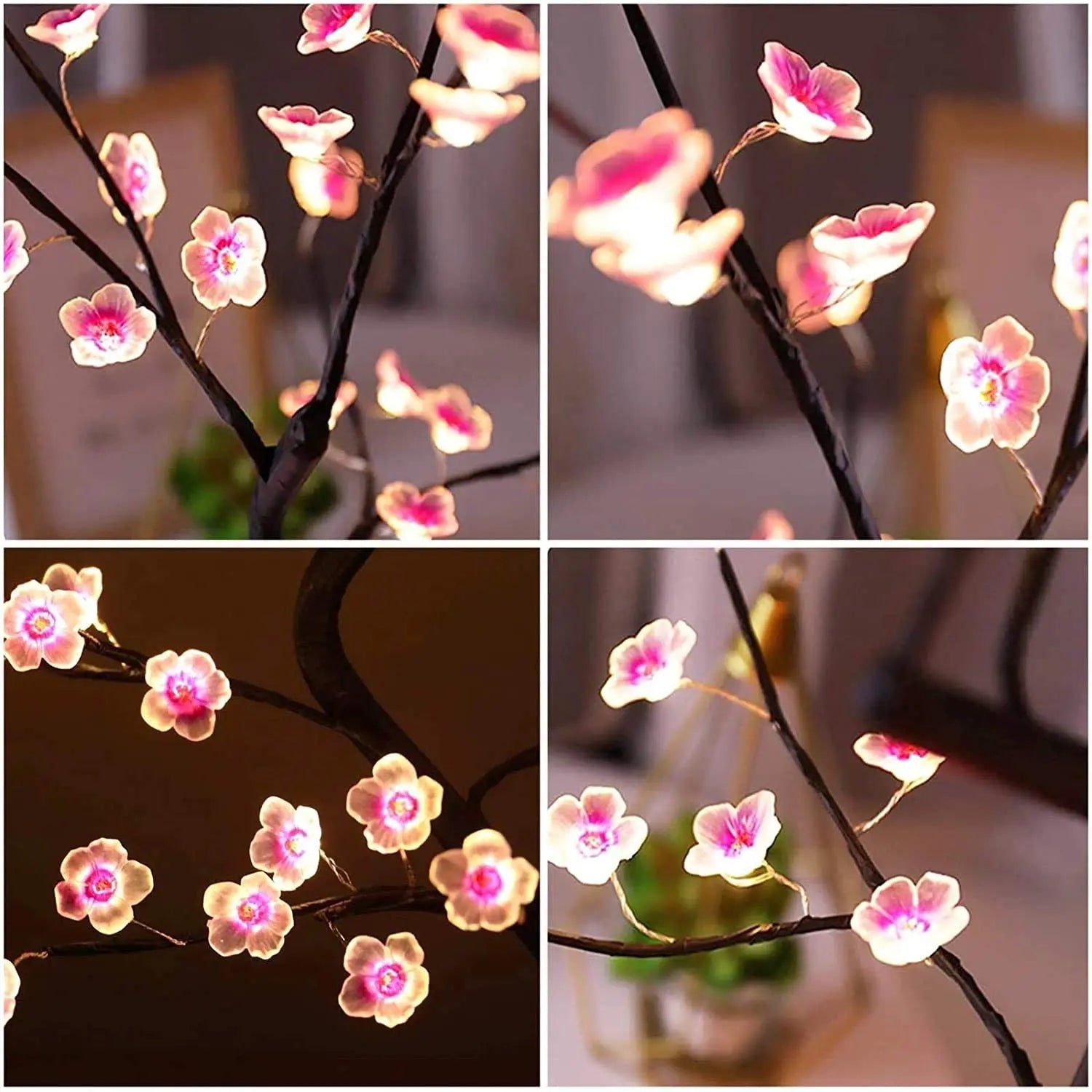 Table Tree Night Light – USB/Battery Powered, Cherry Blossom LED Lamp