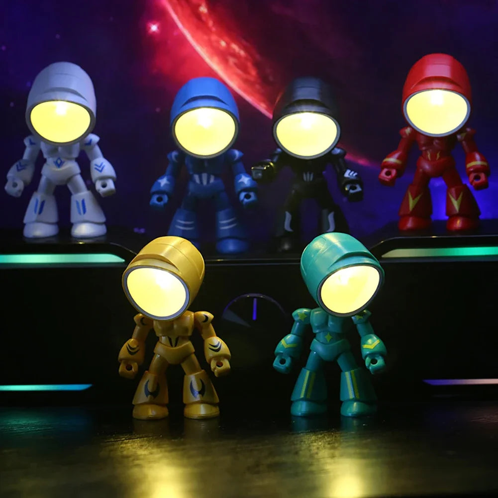 Mini LED Cartoon Hero Police Night Light – Desk Lamp for Kids, Holiday Gift