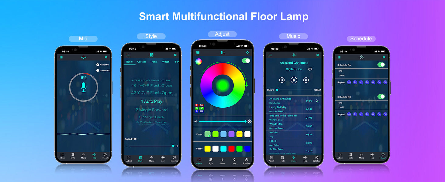 Smart RGB Floor Lamp – 16M Color, Music Sync, App & Remote Control